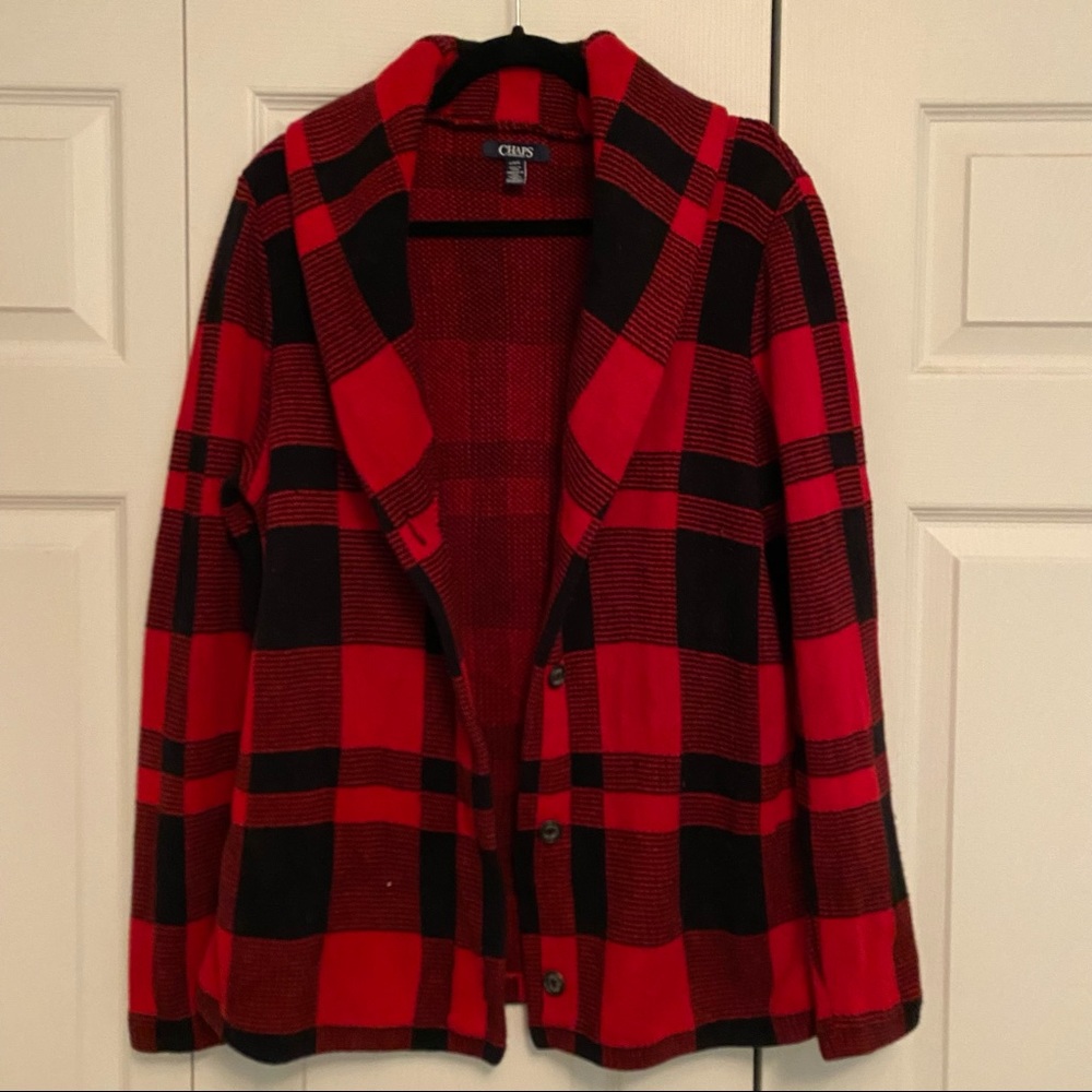 ‼️SALE‼️Cotton Red Plaid Coatigan.